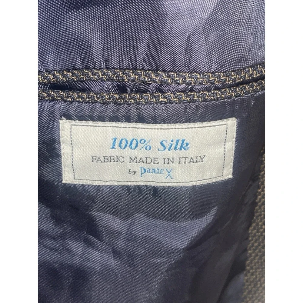 Vintage Versini Men's Sz 54 L Suit Jacket 100% Silk Fabric Made In Italy
